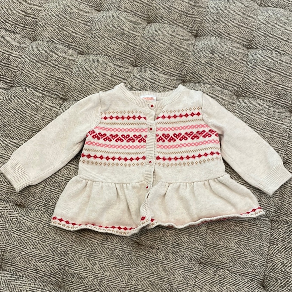 Gymboree Valentines sweater size 0-3 mths